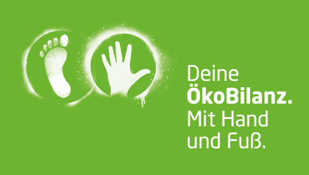 Logo ökologischer Hand- und Fußabdruck